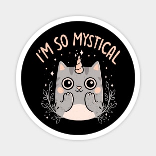 Mystical Kitty - Mystic Cute Unicorn Cat Gift Magnet